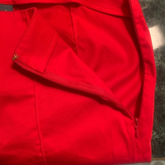 Lauren Ralph Lauren bright red Cotton pants, size 6 - Picture 3 of 6